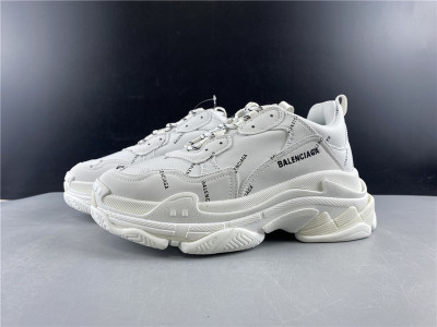 Ba*len*cia*ga triple s sneakers (white with logo) 524039 w06e2 2021