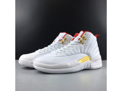 Air Jordan 12 Retro Fiba White University Red 130690-107