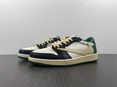 Fragment Design x Travis Scott x Air Jordan 1 Retro Low Green Black White DM7866-128
