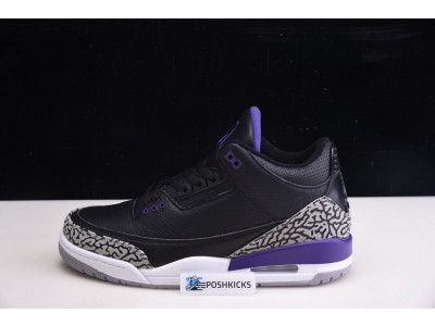 Jordan 3 Retro Black Court Purple CT8532-050