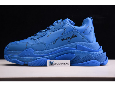 Ba*len*cia*ga triple s sneakers (blue with logo) 536737 w0612 0848