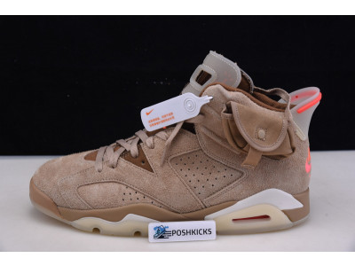 TRAVIS SCOTT X AIR JORDAN 6 “BRITISH KHAKI ” DH0690-200