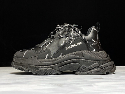 Ba*len*cia*ga triple s sneakers (black with logo) 536737 w2fa1 1090