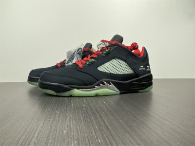 Air Jordan 5 Low Black Green Red DM4640-036
