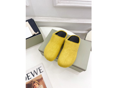 MARNI YELLOW FUSSBETT SABOT LOAFERS