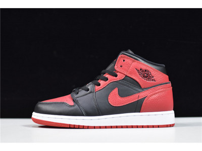 NK Air Jordan 1 Mid GS"Banned"AJ1 554725-074